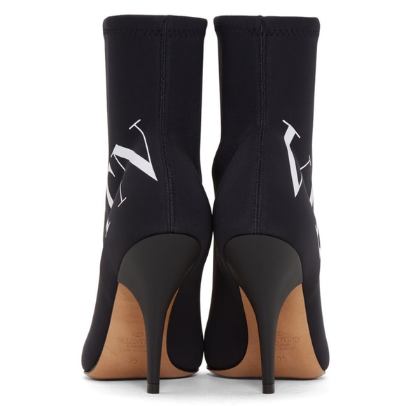 Valentino Neoprene Logo ‘VLTN' Printed Bootie - Picture 3 of 8